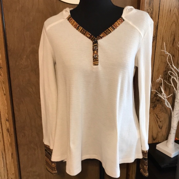 Cowgirl Up Tops Cowgirl Up Waffle Weave Hoodie Sz S Poshmark